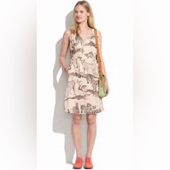 Madewell Dresses & Skirts - Madewell Silk Safari Print Mini Dress